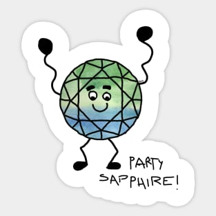 Parti Sapphire? More like PARTY sapphire! Sticker